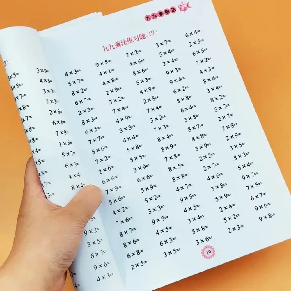 Cahier d'exercices de mathématiques pour enfants - Exercices de multiplication et de division jusqu'