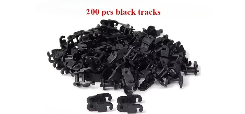 Blocs de puzzle éducatifs de petite taille, pelle à réservoir, convoyeur, pistes, chaînes, engrenage