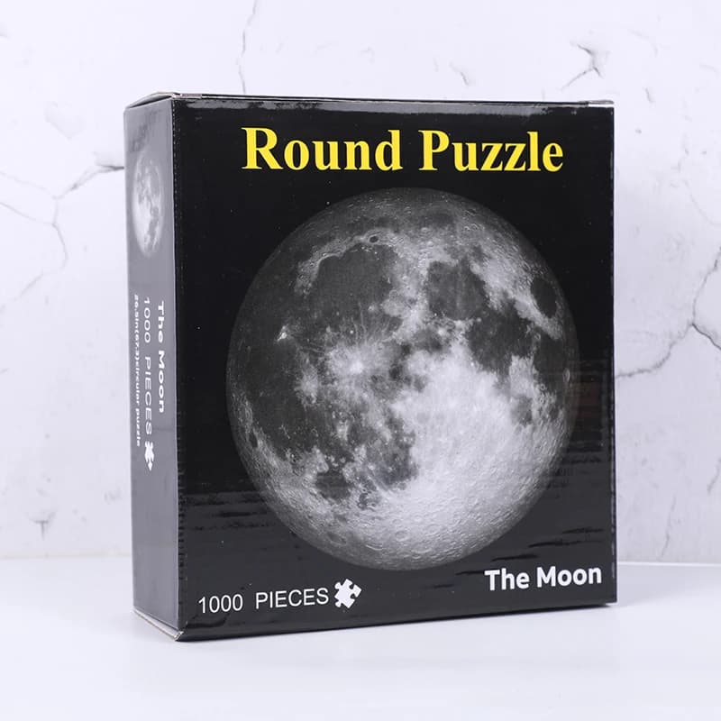 Puzzle rond pour adultes, 1000 pièces, jeux de défi de lune, Puzzle éducatif d'apprentissage, Puzzle