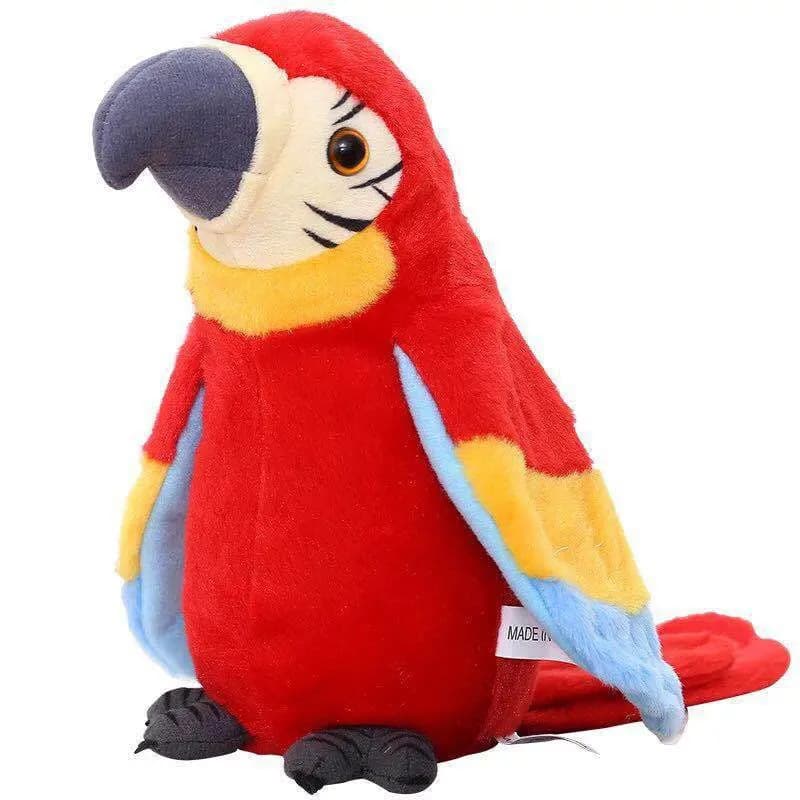 Jouet en peluche perroquet électrique parlant mignon, enregistre et répète les paroles, agite les ai