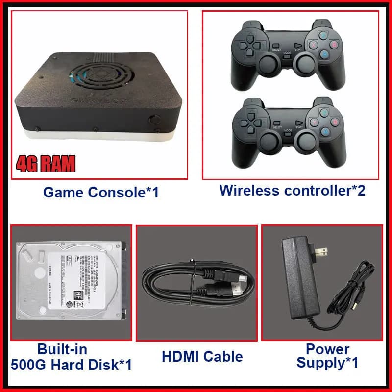 Nouvelle Super Console de Jeux X3 500G HDD 70000+ Jeux I3-3110M pour Wii PS2 N64 PSP GameCube N64 Pl