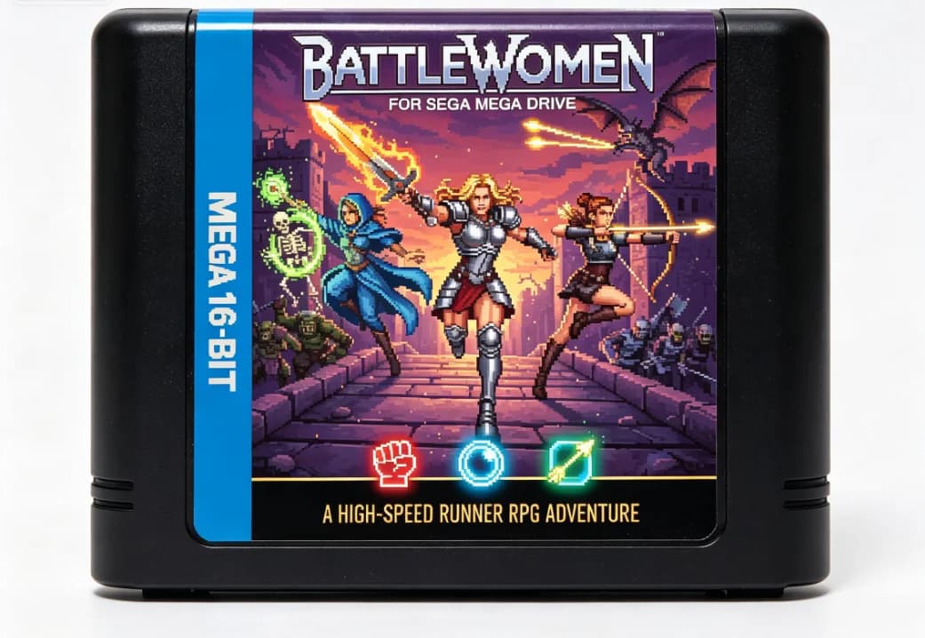 Cartouche de jeu Battle Women MD 16 bits pour console Mega Drive