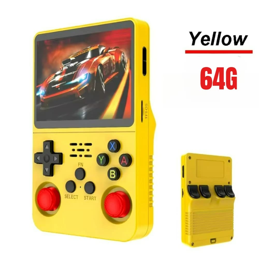 Console de jeu portable R36S, écran IPS 3,5 pouces, 64 Go, jeux rétro classiques, lecteur de jeux vi