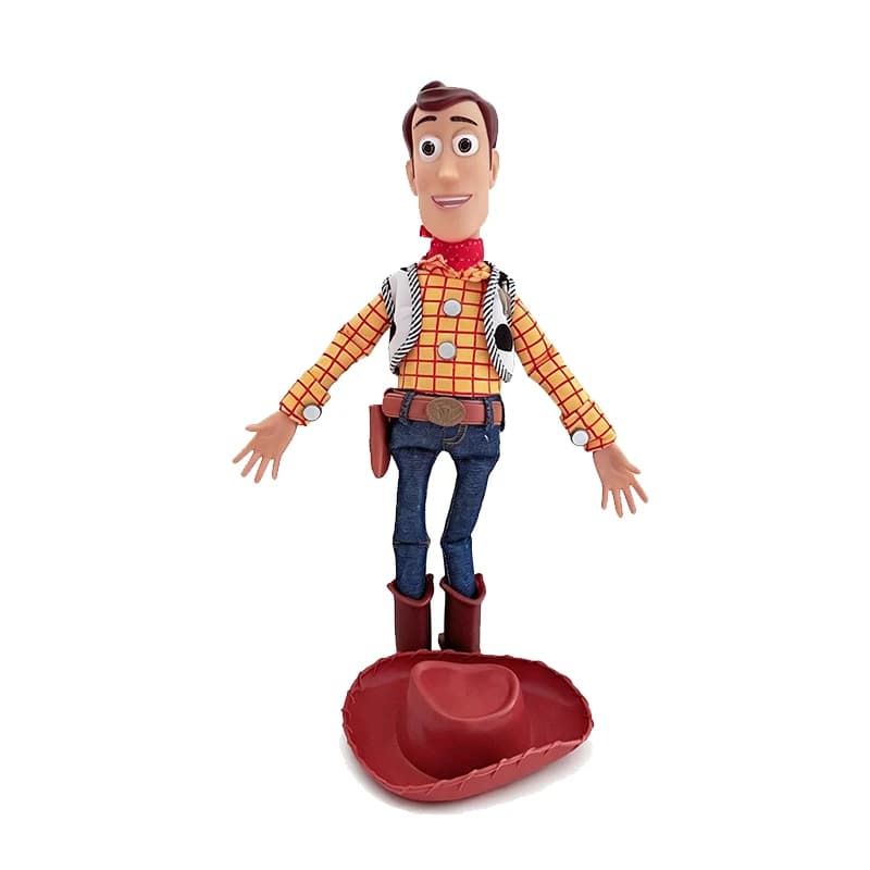 En stock – Nouveauté ! Figurine articulée Woody parlante de 40 cm de Toy Story 4, avec effets sonore