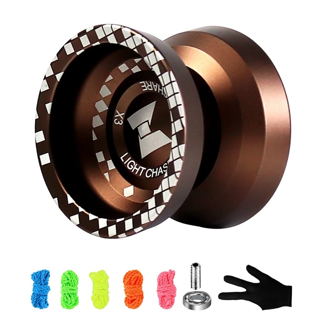 AM-Yoyo Unresponsive Pro X3 pour joueurs avancés, Yoyo réactif pour débutants, Yoyo en aluminium pou