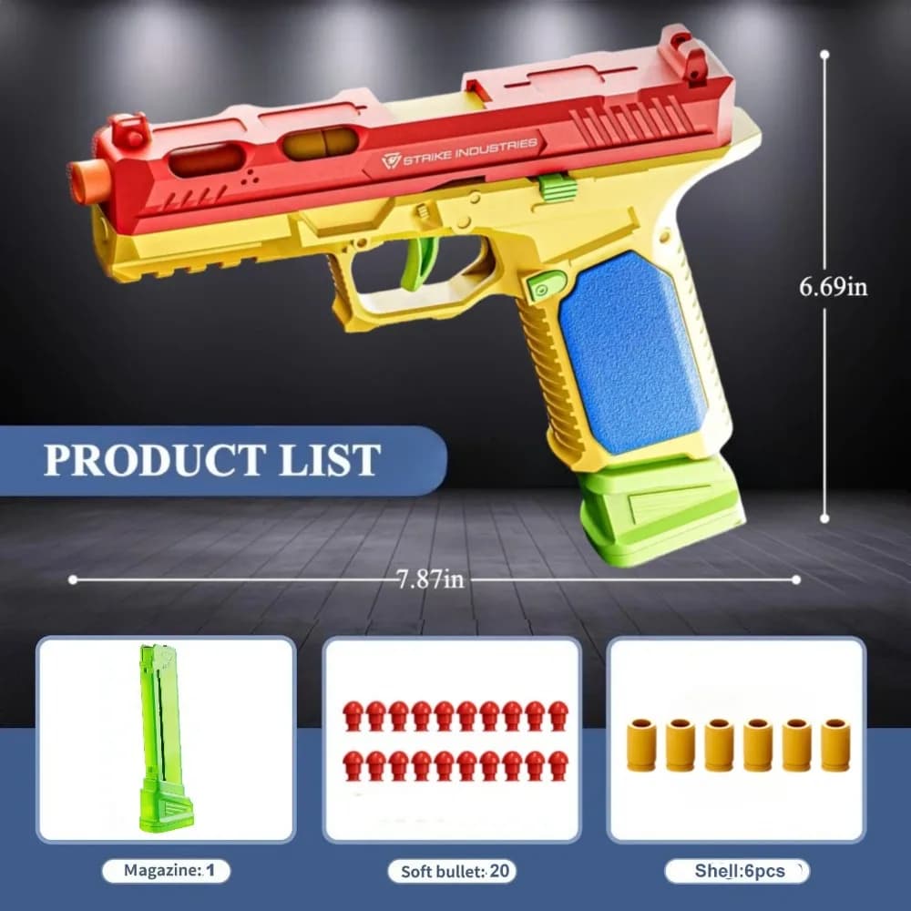 Bloc de construction à tir continu, pistolet jouet, coque de lancer Airsoft, pistolet suspendu vide,