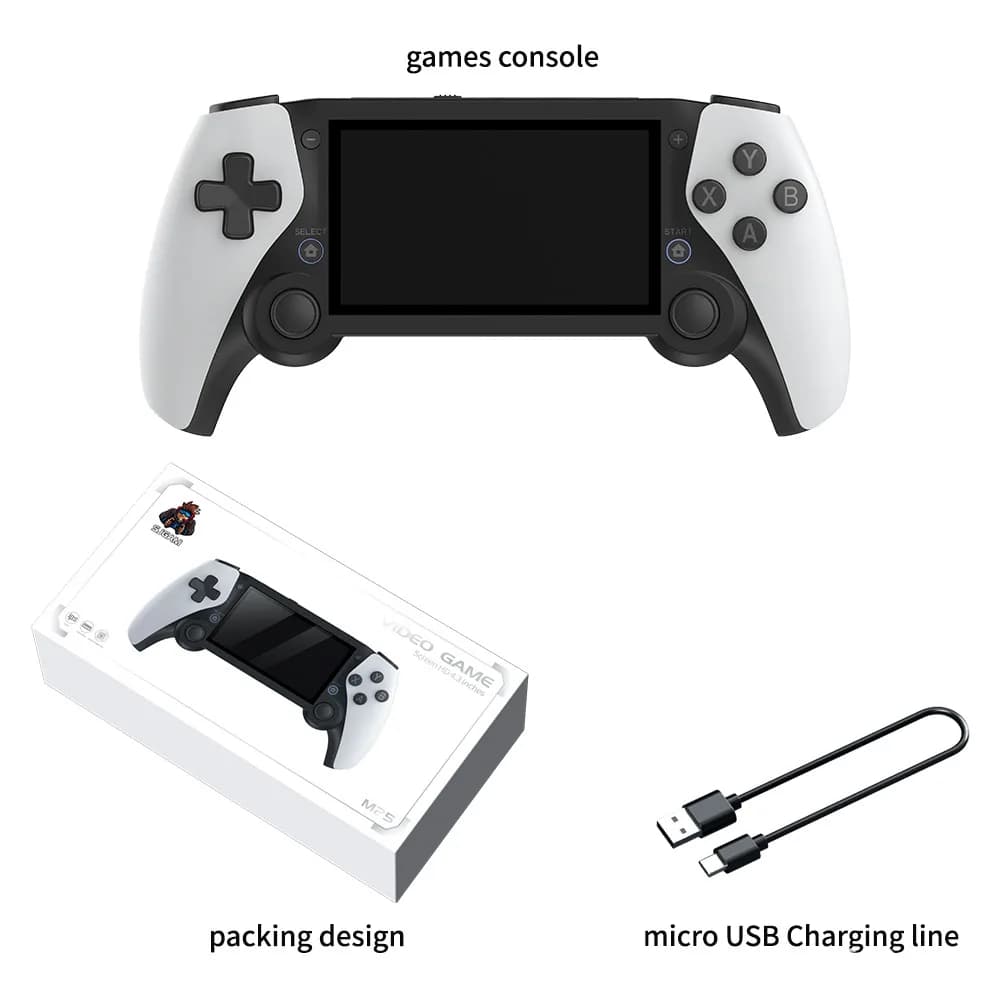 Console de jeu portable M25 64 go/128 go, console de jeu vidéo rétro, plus de 20 000 jeux intégrés, 