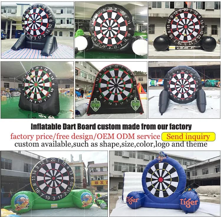 Jeu de fléchettes géant gonflable pour le football, pour enfants et adultes, à jouer en extérieur