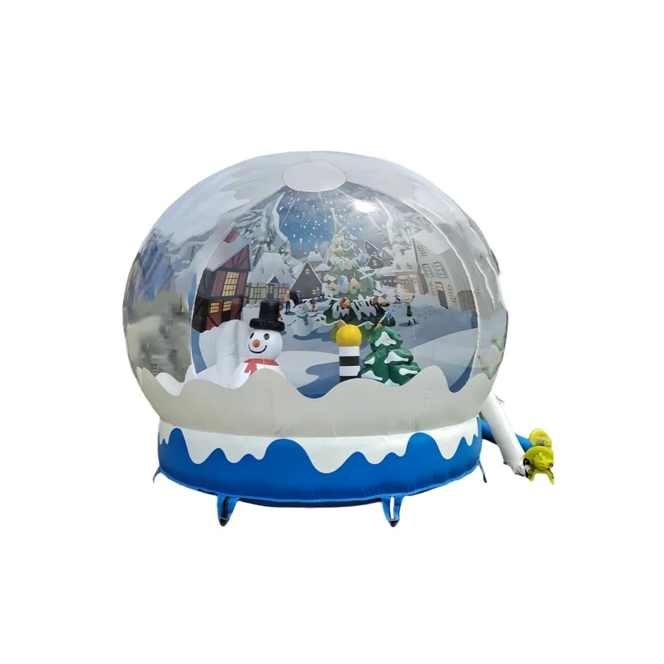 Globe à neige gonflable en PVC sur le thème de noël, château gonflable, fête en plein air, amusante 