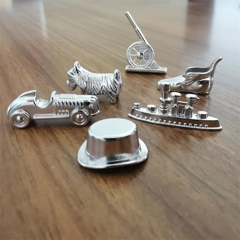 Pièces d'échecs en alliage, accessoires d'échecs de jeu monopole, 6 ensembles d'accessoires de jeu d