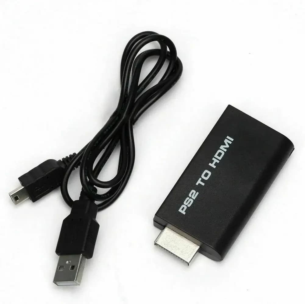 Convertisseur PS2 vers HDMI 1080P Full HD avec sortie audio 3,5 mm, prend en charge 480i 480p 576i p