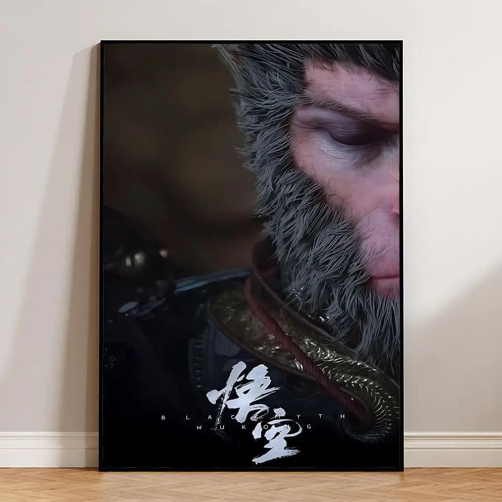 Poster mural auto-adhésif HD Game B-Black M-Myth W-Wukong, imperméable, amovible, ne se décolore pas