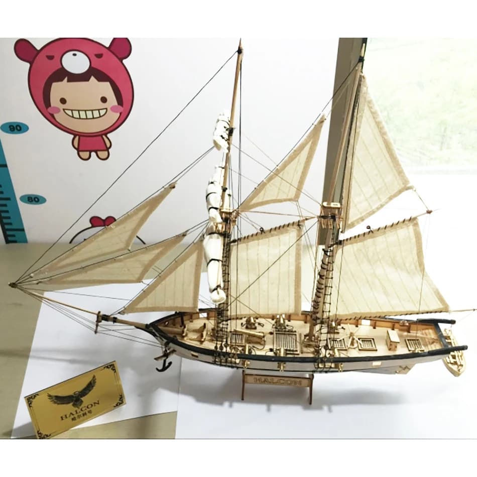 Nouvelle version des kits de construction de maquettes de navires anciens, Halcon 1840, canons en la