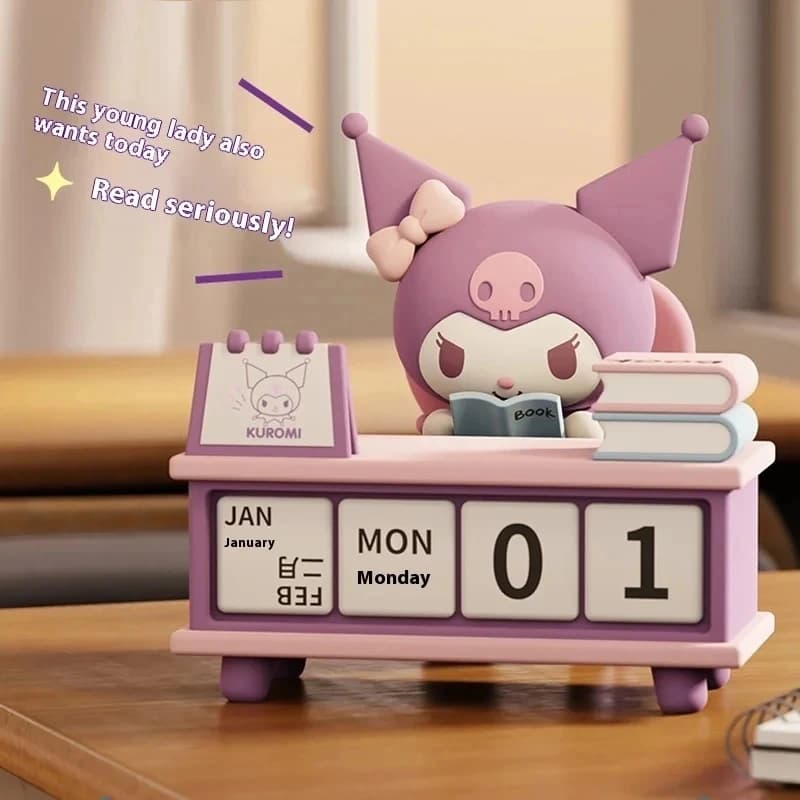 Sanrio – calendrier de bureau série Anime périphérique exquis Kuromi Pochacco, jouet décoratif stati
