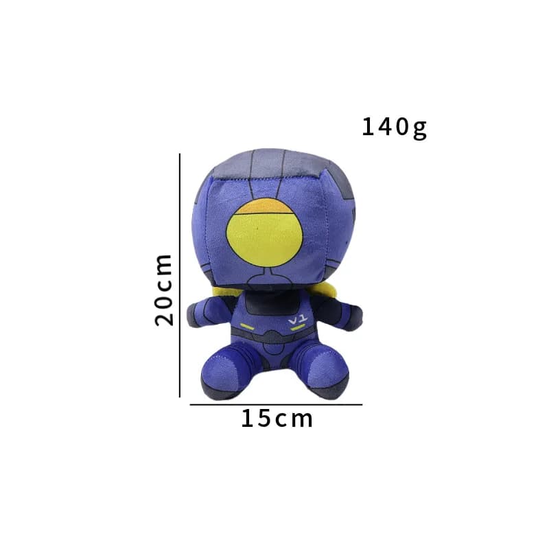Peluche mignonne Ultrakill Game, jouet de dessin animé Ultrakills, poupée robot assise à visage croi