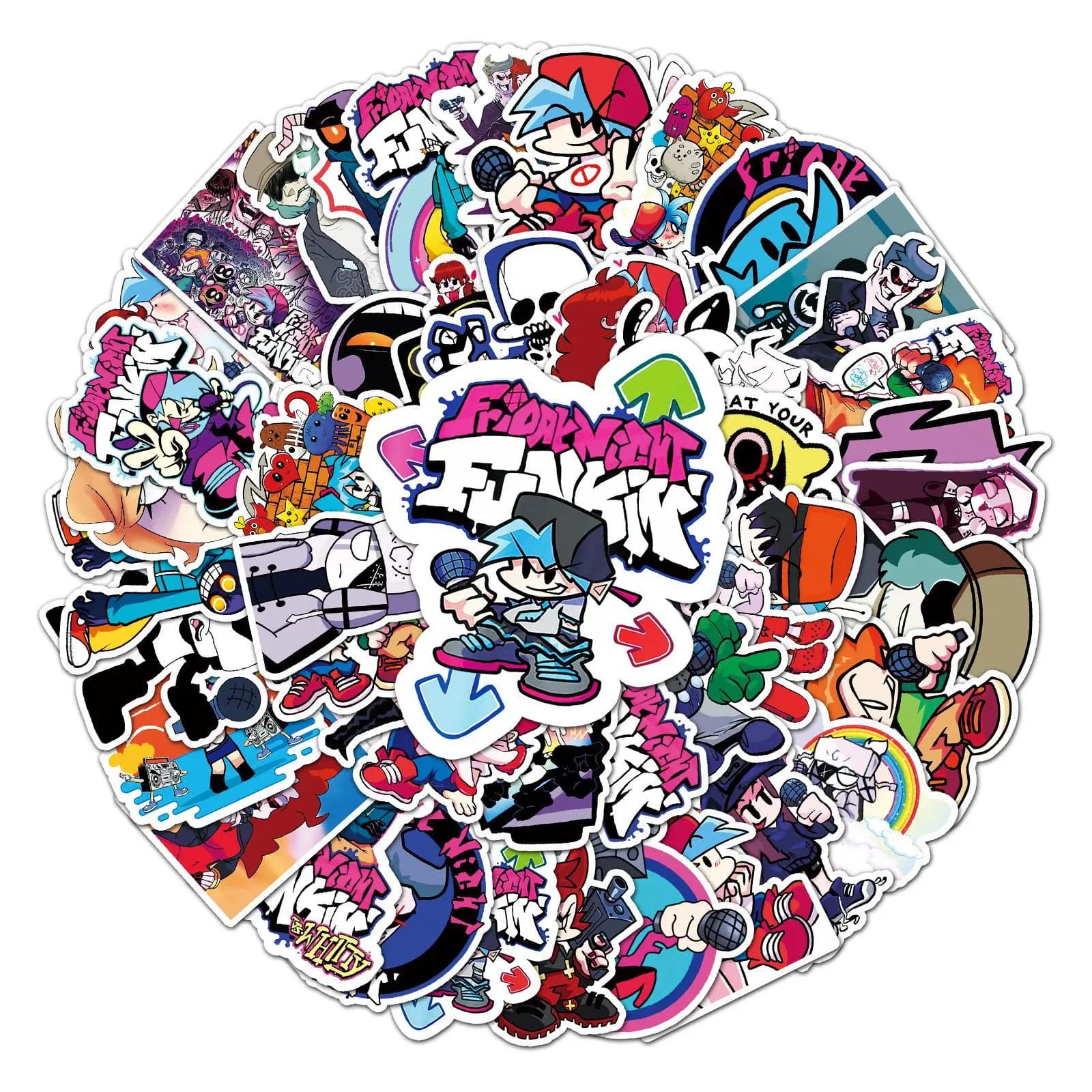 10/50pcs jeu vendredi soir Funkin autocollants petit ami petite amie papa maman monstre esprit Senpa