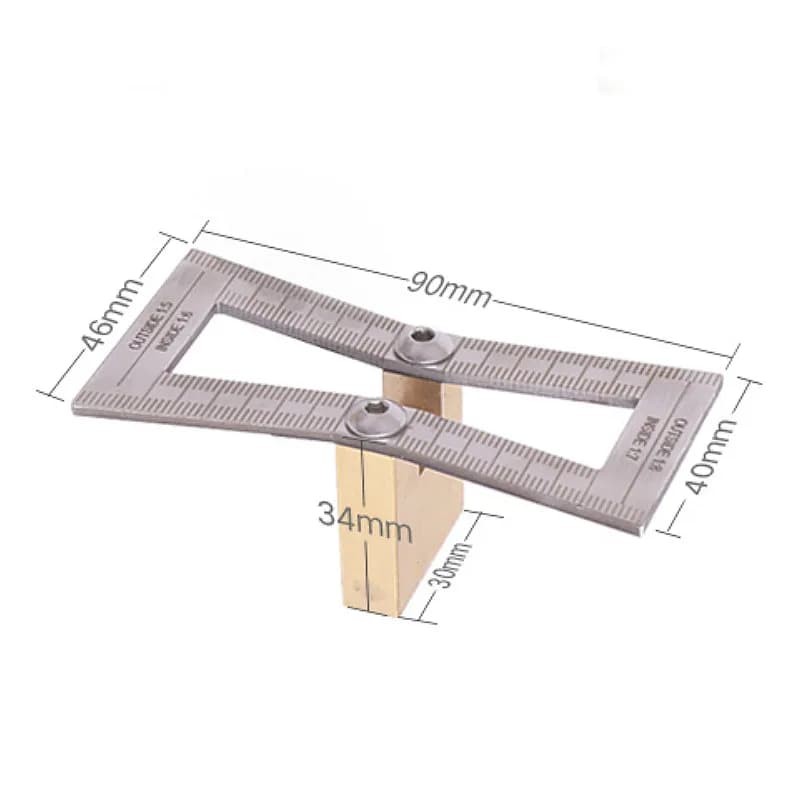Ensemble d'outils de jauge de marquage de roue de gabarit de queue d'aronde, Scriber de travail de c