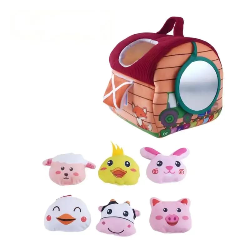 Jouets pour bébés de 6 à 12 mois, animaux en peluche doux, jouets de ferme avec son, jouet sensoriel