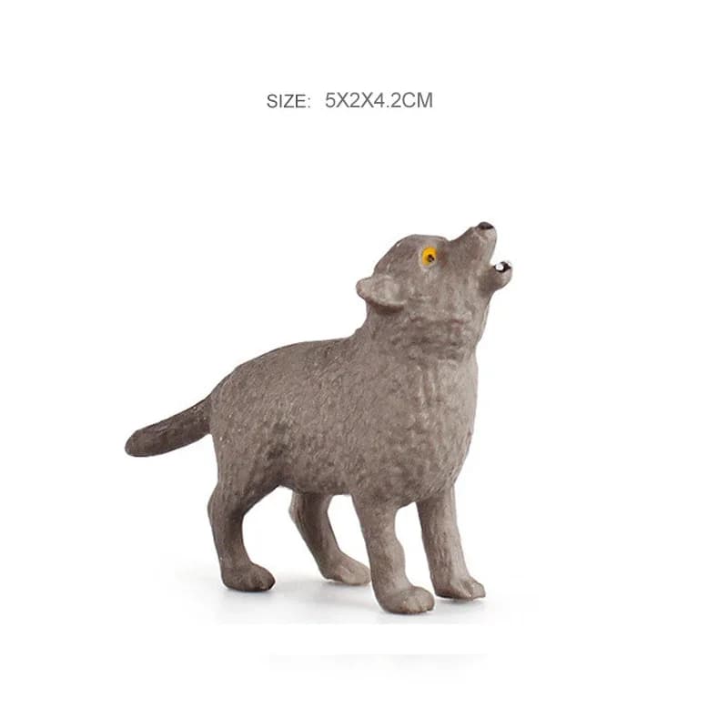 Jouet de loup pour enfants, Simulation réaliste de loup sauvage, figurine d'action animale pour Coll
