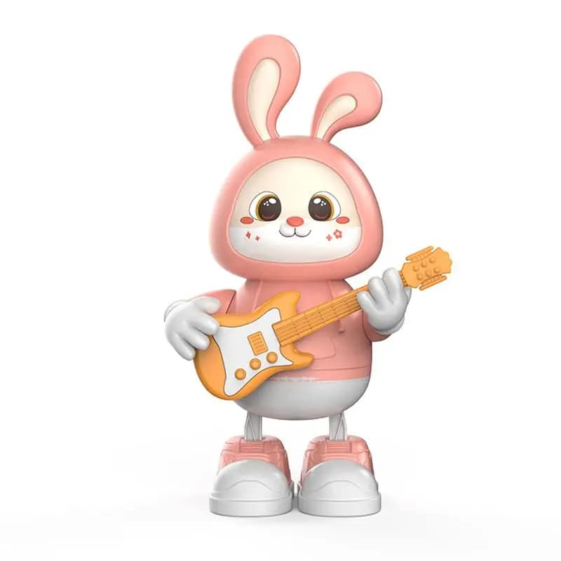 Jouet lapin dansant avec musique et lumières, jouet musical guitariste pour bébé, jambes qui bougent