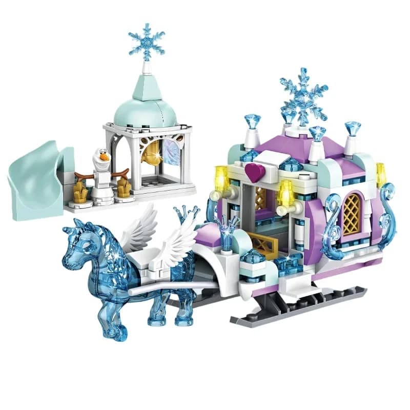 Jeux d'assemblage de château pour filles, blocs de construction, princesse, Shopping, jardin, parc d