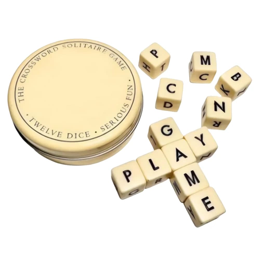 Ensemble de douze dés en bois avec mots croisés, jeu d'orthographe drôle, voyage en plein air, fourn