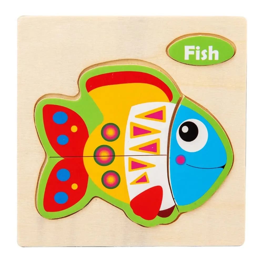 Puzzle animal en bois 3D, jouets de circulation, puzzle à plusieurs sujets, jouet d'éducation précoc