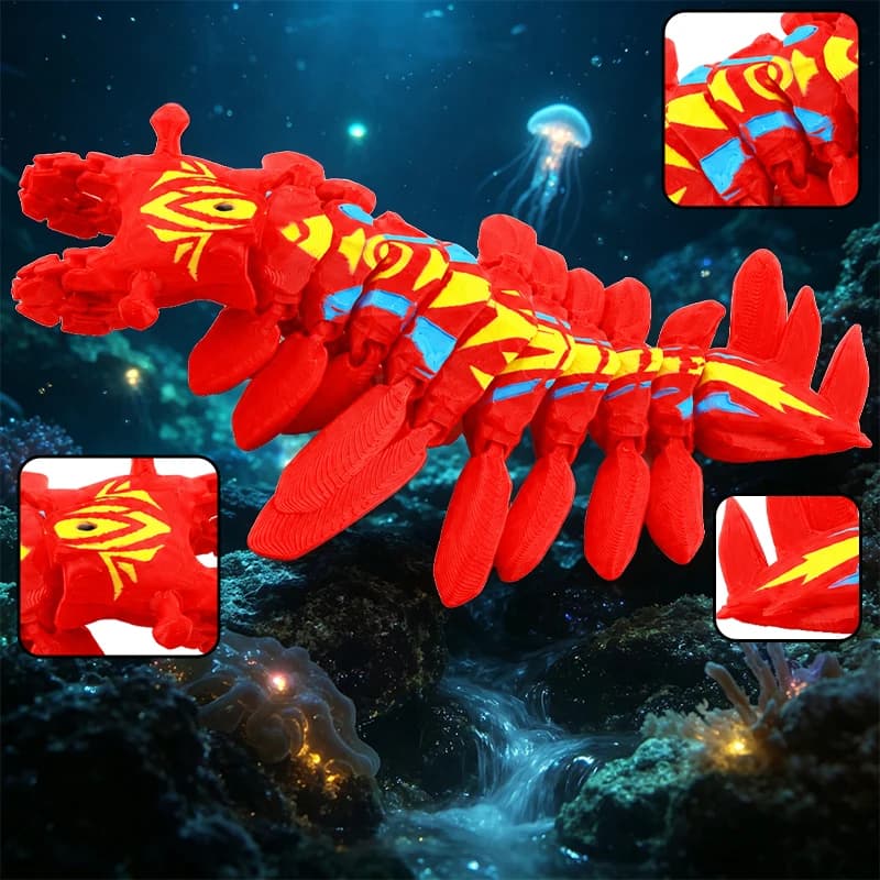 Subnautica - Monstre marin étrange imprimé en 3D - Jouet flexible anti-stress - Modèles de créatures