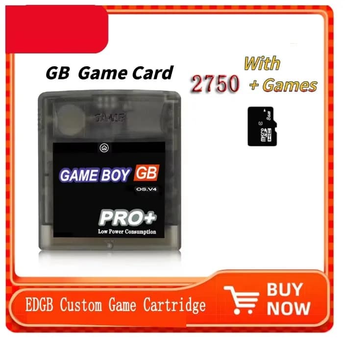 Cartouche multi-jeu pour Gameboy Color Game Boy 2750 en 1, Ever Cartdrive pour GB GBC avec carte 8G,