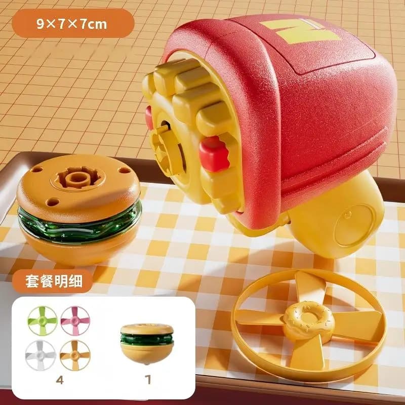 Jouet d'extérieur pour enfants - Soucoupe volante gyroscopique lumineuse, libellule en bambou, pisto