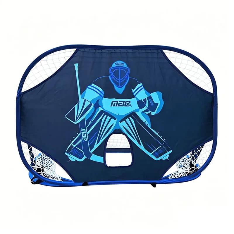 But de hockey pliable noir et bleu en forme humaine, tout-en-un pour l'entraînement au hockey sur so