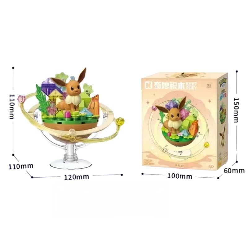 Keeppley Original Pokémon Building Blocks Eevee Evolution Family Planet Series Jouets Éducatifs Modè