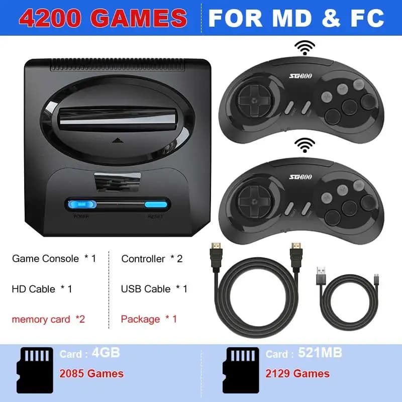 Console de jeu vidéo segas-md 16 bits pour Sega Mega Drive Genesis FC Dendy, prise en charge de la s