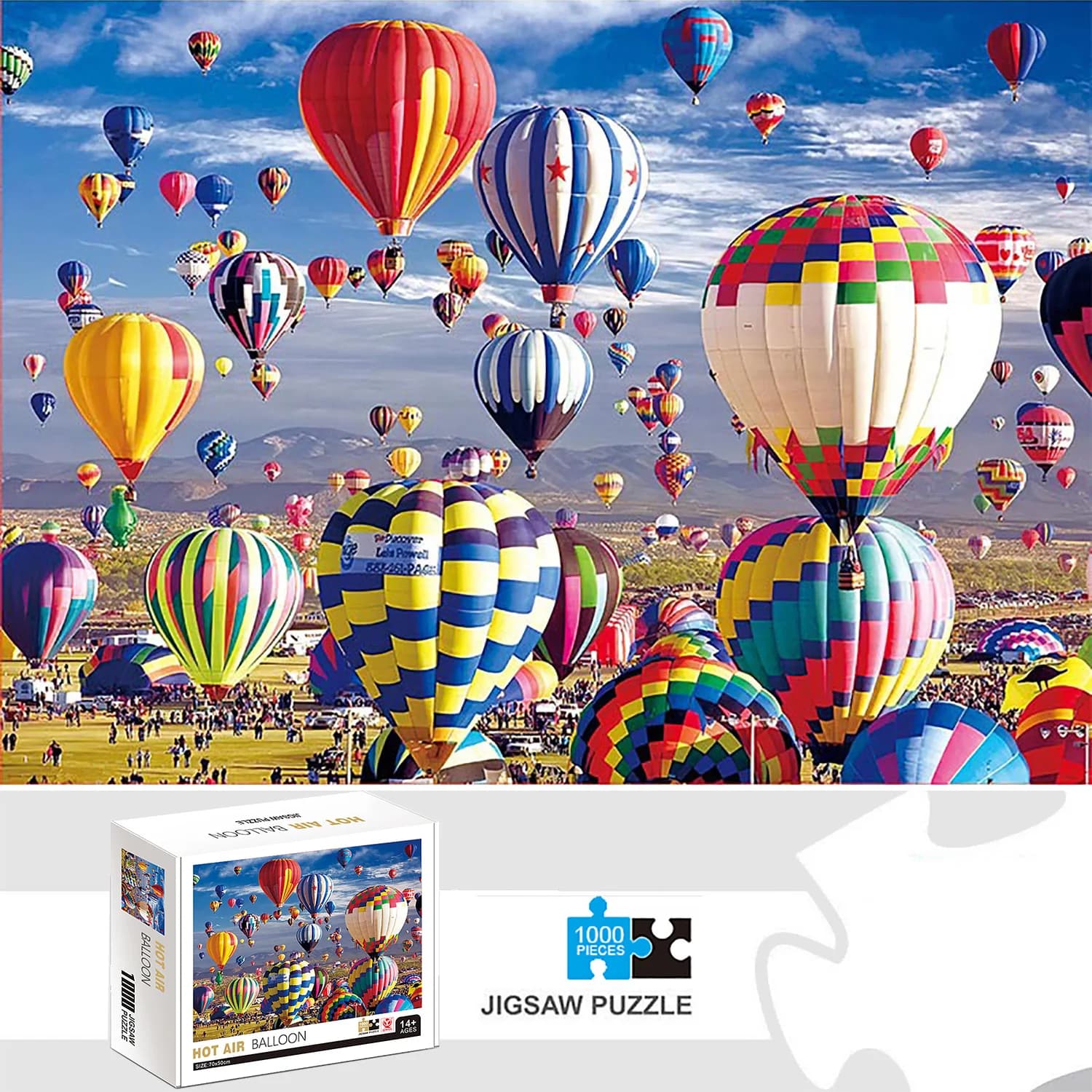 1000 pièces ballon à Air chaud Puzzle décor à la maison adultes jeux de Puzzle famille amusant sol P
