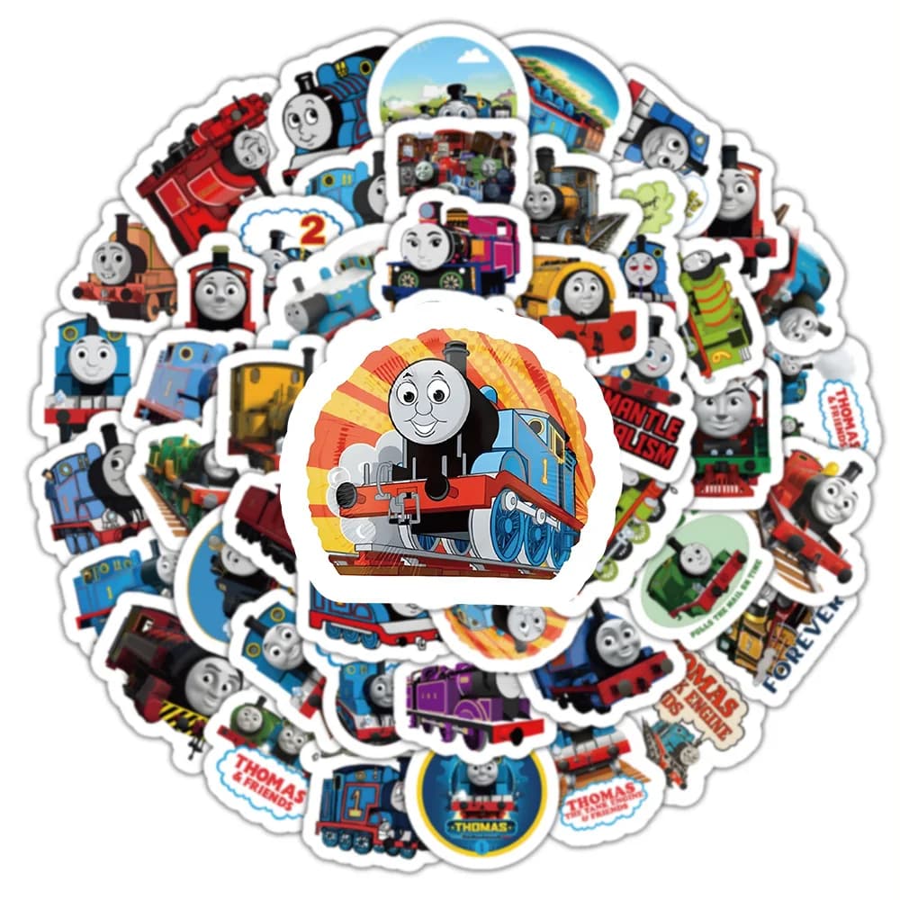 100 autocollants de dessin animé Thomas et ses amis, décoration DIY, imperméables, pour skateboard, 