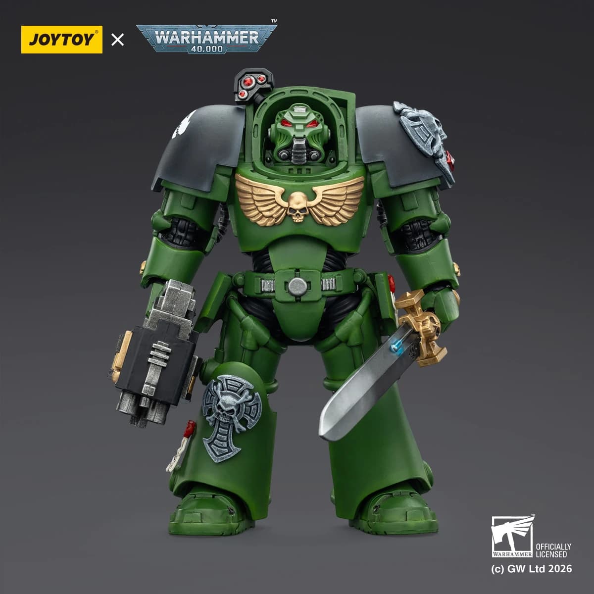 JOYTOY 1/18 Warhammer 40K Salamanders Adrax Agatone Terminator Édition Jeu Xavak Bragar Tsekgan