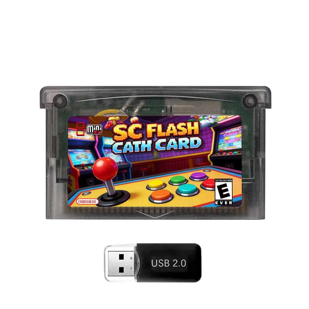 Carte Flash Mini SC V2.0 5000 jeux en 1 pour GBA GBC GB NES avec adaptateur et carte TF 8G, accessoi