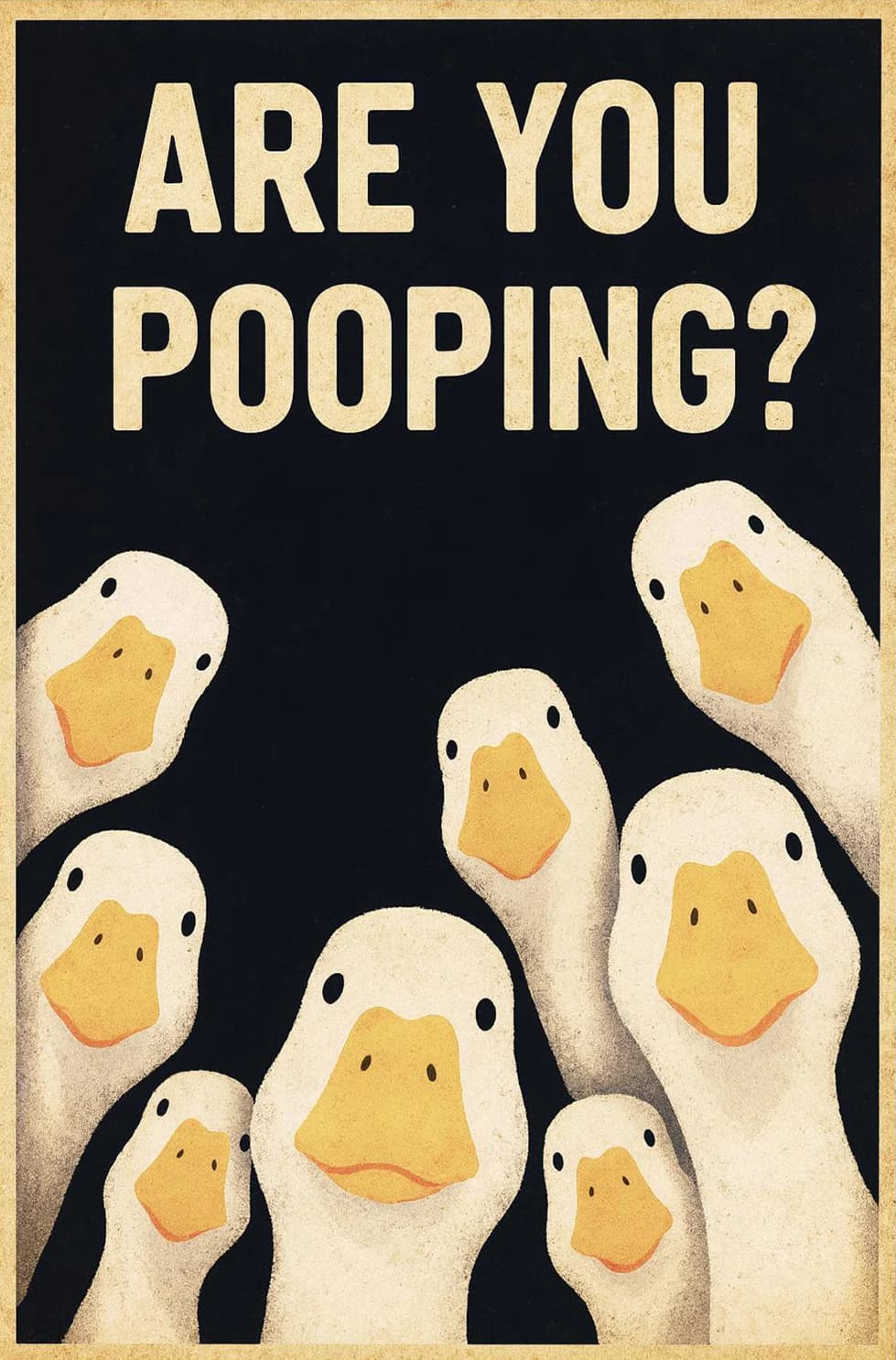 Affiche de salle de bain drôle avec canard « Est-ce que tu fais caca », impression sur toile, tablea