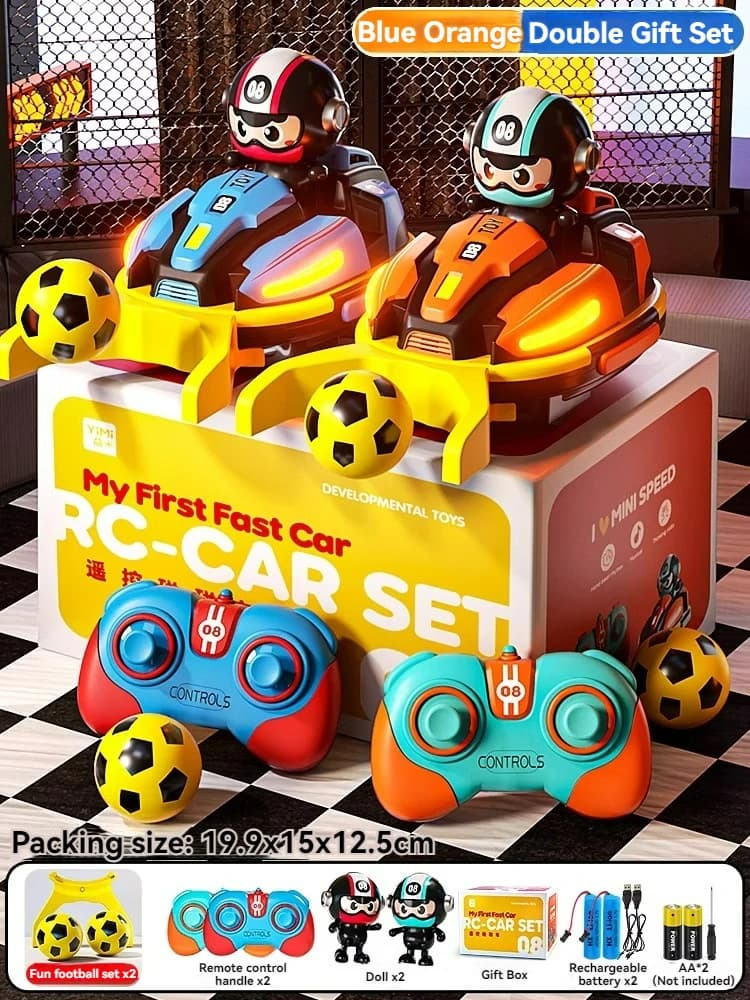 Voiture de combat télécommandée RC pour enfants, jouet robot karting à catapulte avec musique et lum