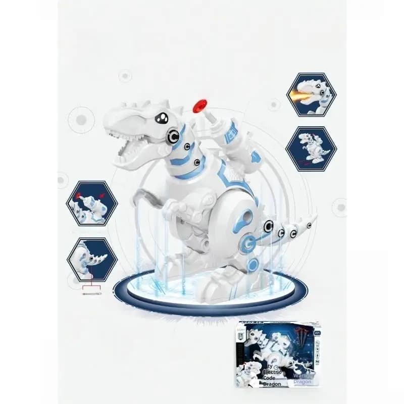 Ensemble de jouets interactifs de dinosaure robot T-Rex, comprend une lancement de balles, des lumiè