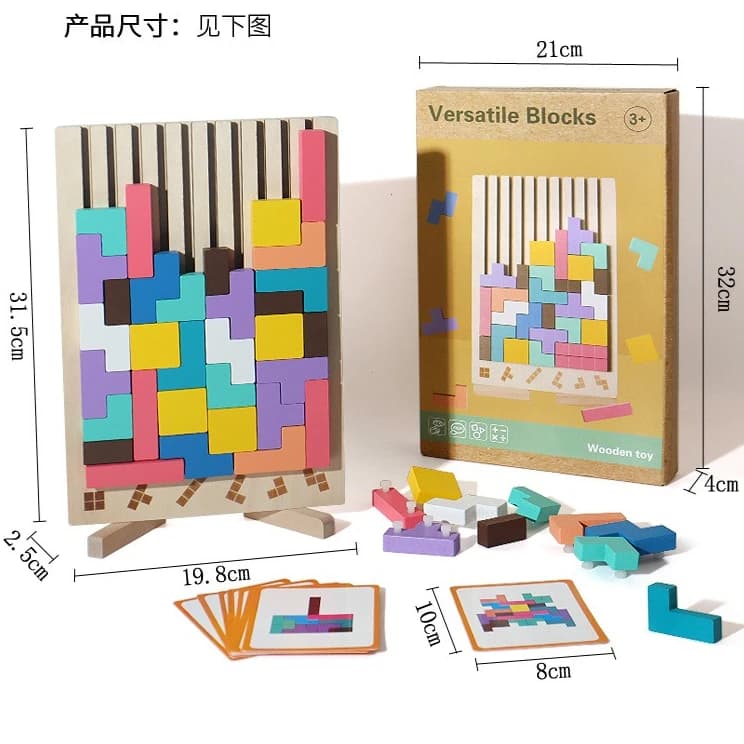 Blocs numériques éducatifs en bois, puzzles créatifs, jouets d'empilage, divertissants, stimulant l'