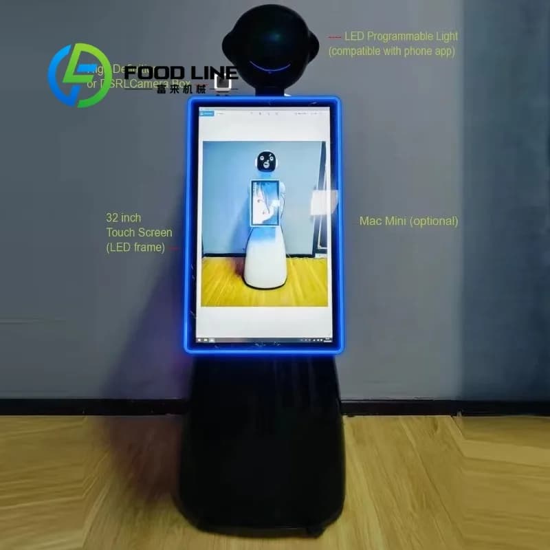 Robot photo : Équipement multifonctionnel intégré pour la prise de vue et l'interaction, idéal pour 