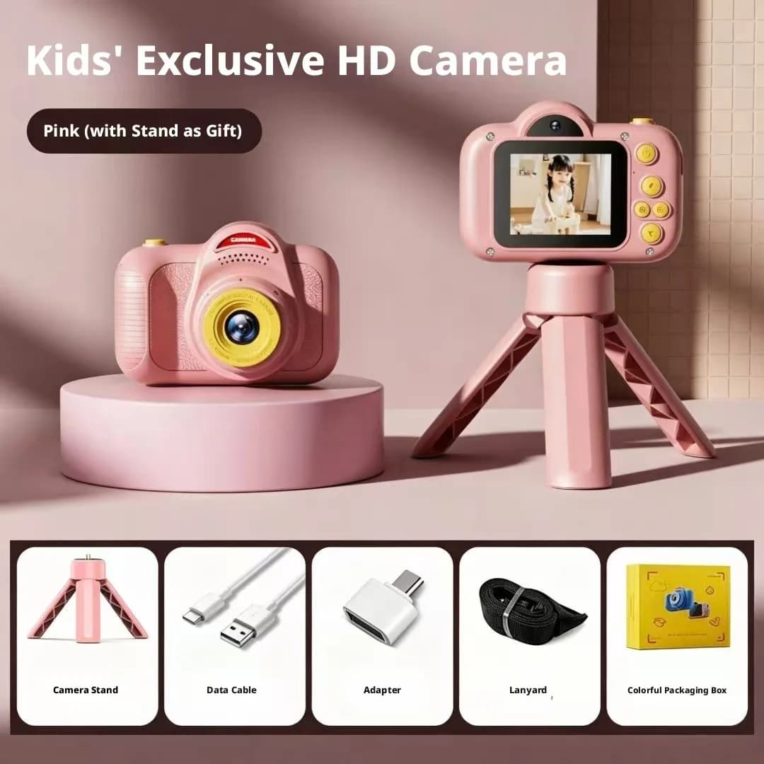 Nouvel appareil photo numérique pour enfants 2026, appareil photo numérique de dessin animé avec sup