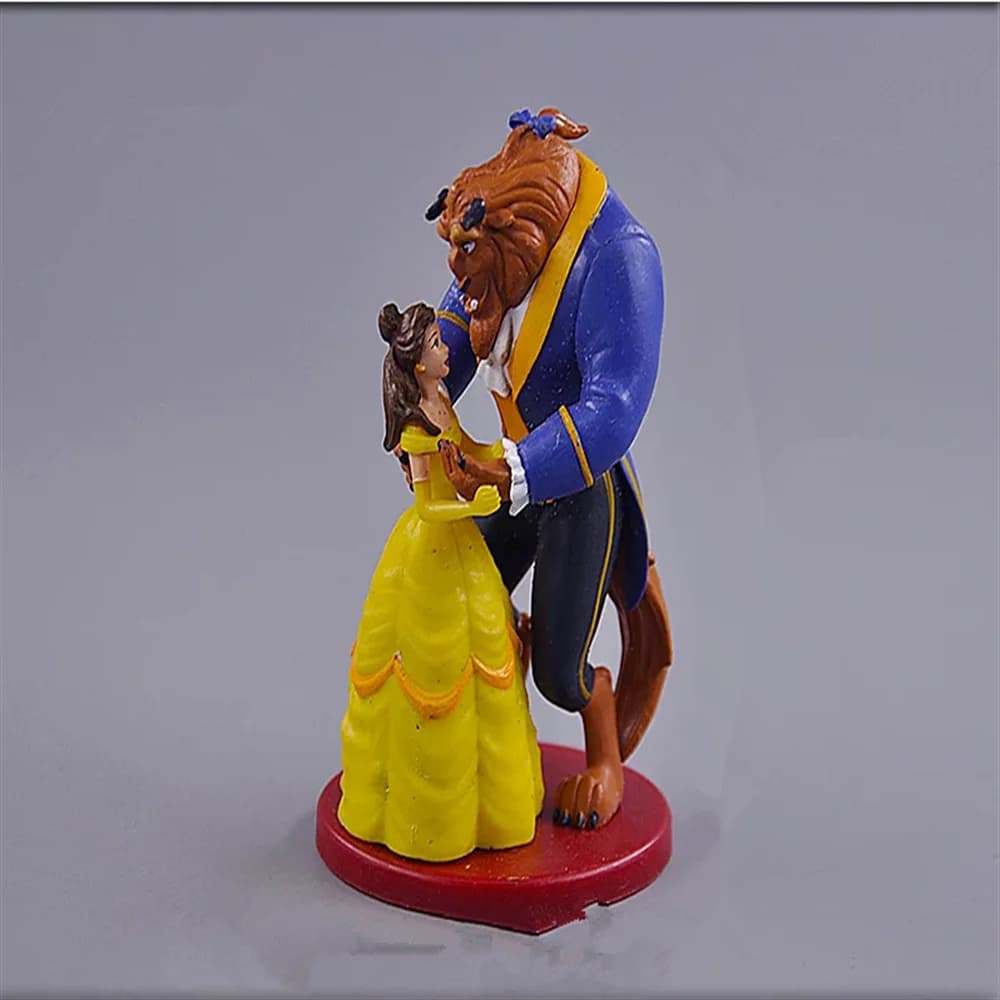 Figurine de dessin animé Disney La Belle et la Bête, modèle Kawaii, jouets de décoration, collection