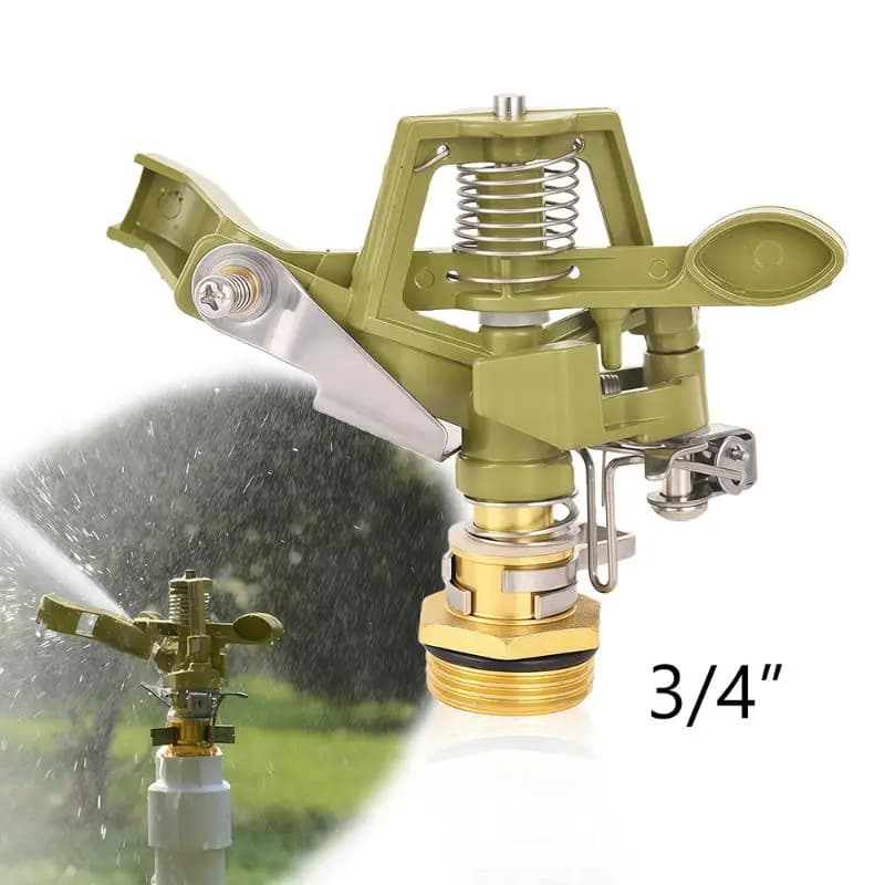 Arroseur pulsatoire métallique de 1/2 et 3/4 pouces, à bras oscillant rotatif à 360 degrés, pour l'a