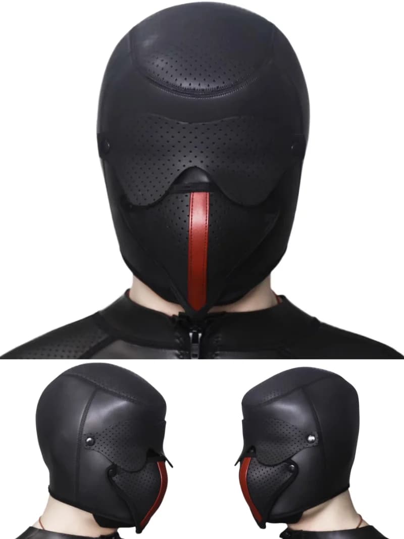 Cagoule en néoprène avec les yeux bandés pour adultes avec masque pour les yeux, bondage BDSM, capuc
