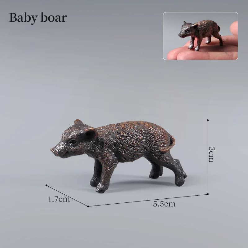 Ensemble de figurines d'animaux de ferme avicole - Modèles de jouets de simulation de cochon, truie,