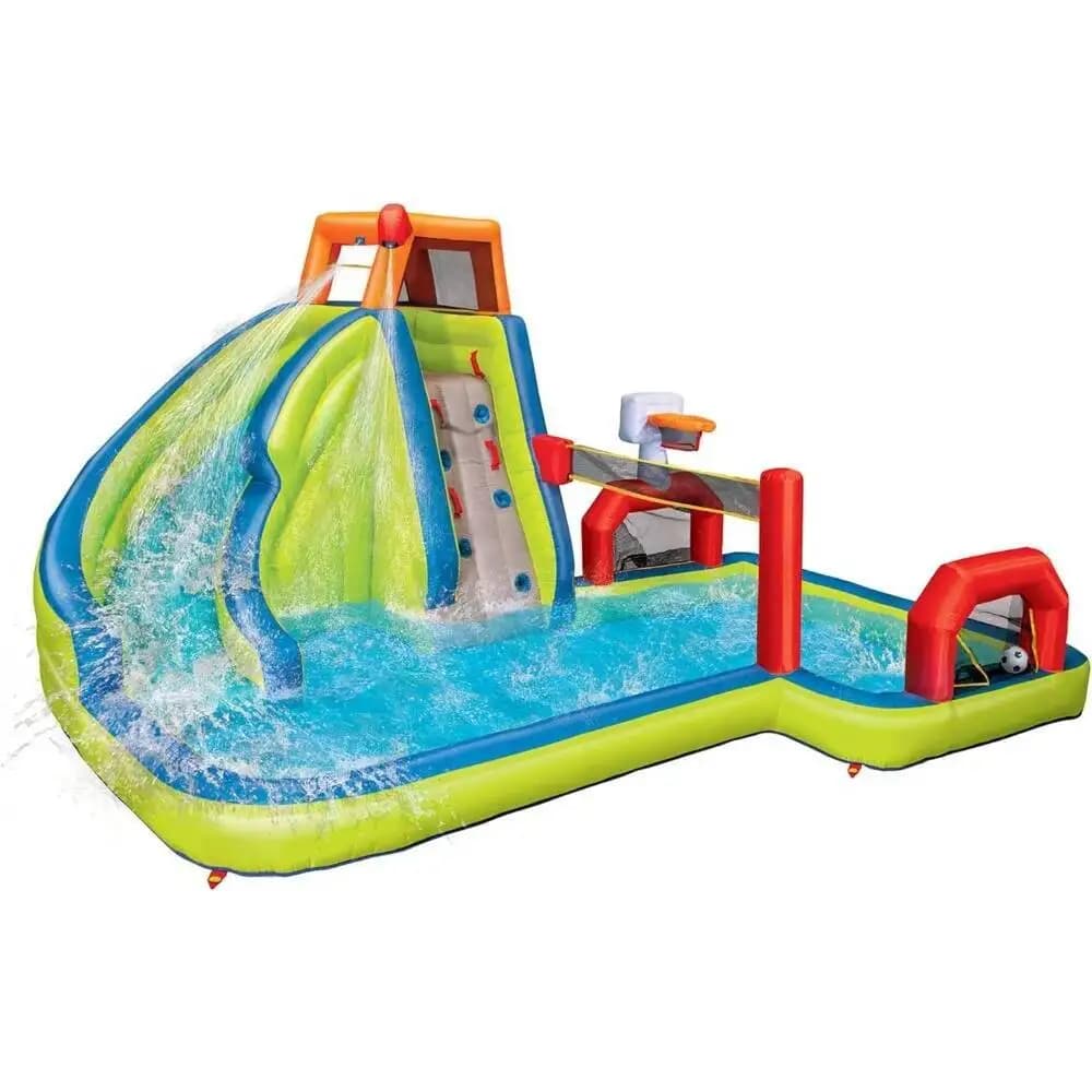 Sport Aqua Splash Park Toboggan aquatique extérieur avec mur d'escalade et activités Iatable tobogga