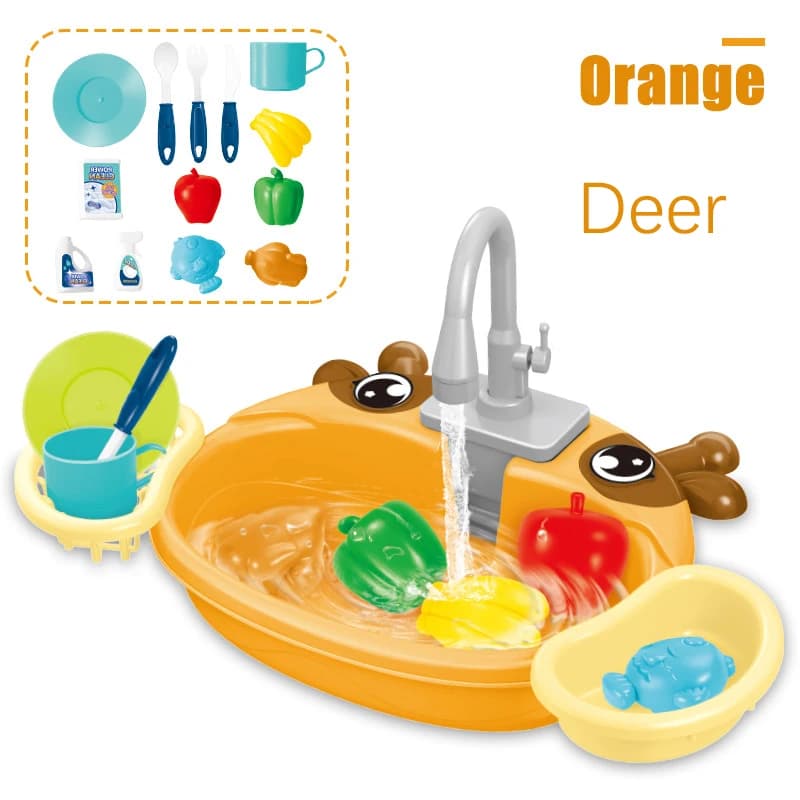 Enfants cuisine évier jouets Simulation lave-vaisselle électrique Mini cuisine nourriture semblant j