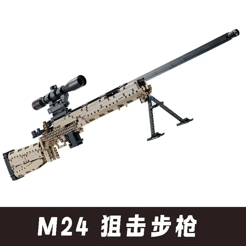 Kit de construction de fusil de précision M24, jouet de tir, série militaire, briques d'assemblage é